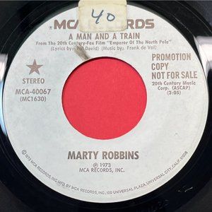 Marty Robbins A Man and a Train / Las Vegas Nevada 45 Country Promo MCA 40067